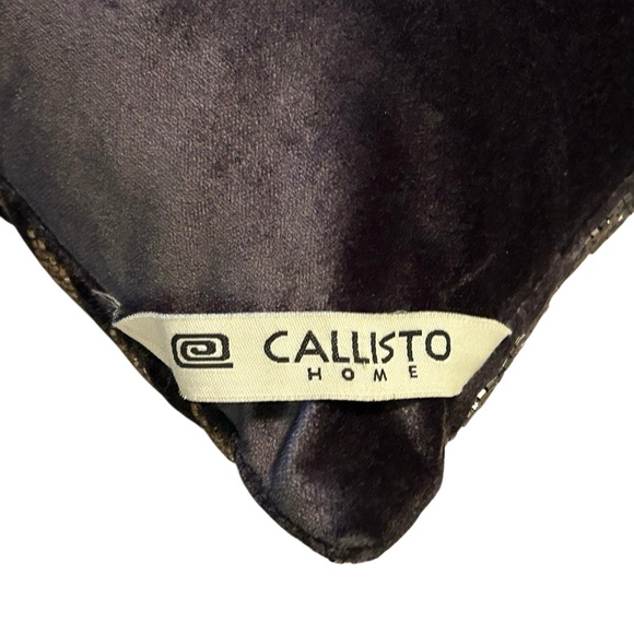 Copy Callisto Beaded Velvet Gray Gold Ombre Geometric Check Diamond pillow 22x22 - Picture 10 of 11